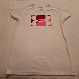 Under Armour youth large white top YLG Loose